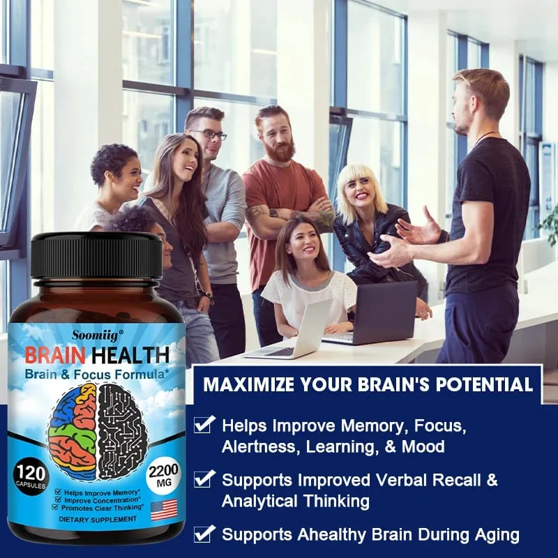 Ginkgo Biloba Capsules 1200mg Υποστηρίζει τη Μνήμη Εγκεφαλική Λειτουργία και Ψυχική Εγρήγορση Συμπλήρωμα Υγείας Εγκεφάλου 30/60/120 Capsuels — image 2
