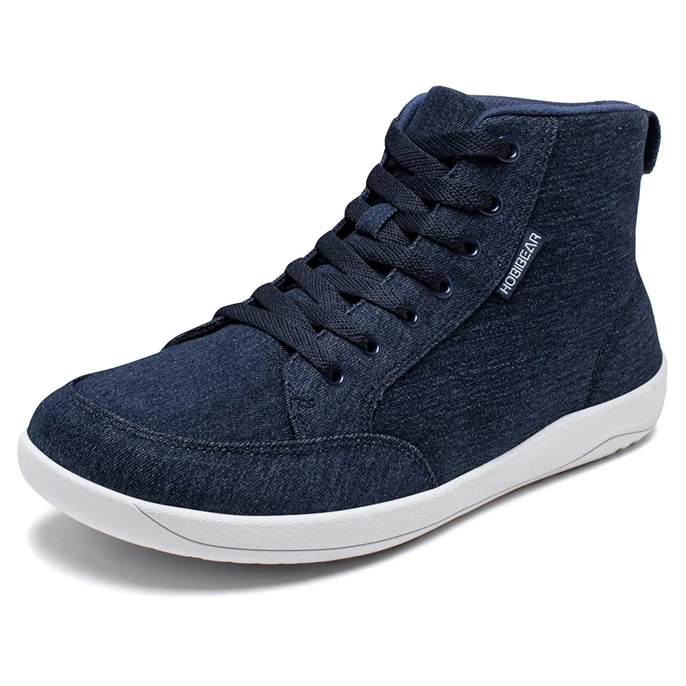 Mid-Top Barefoot Shoes Unisex Wide Toe Box Canvas Sneakes Zero Drop Lace Up Outdoor Walking Shoes — image 9