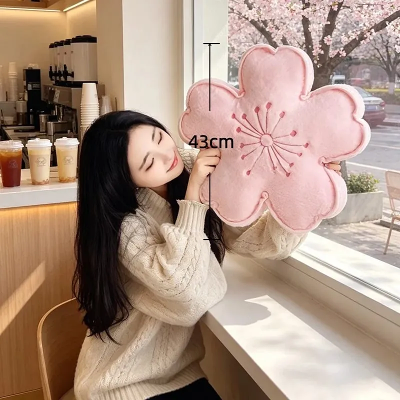 Cherry Blossom Plush Pillow Flower Stuffed Cushion Squishy Sofa Cushion Home Decor Toy Afternoon Nap Pillow Birthday Gifts — image 8