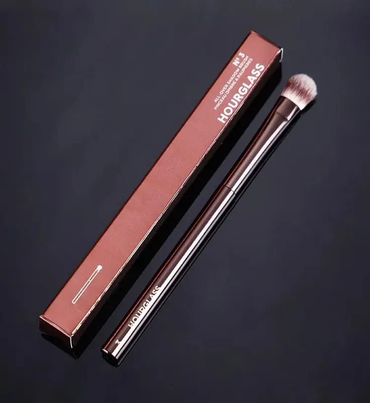 1pc Hourglass Powder Contour Makeup brushes Foundation Blusher Make up brush metal handle Concealer Bronzer high end with box — image 26