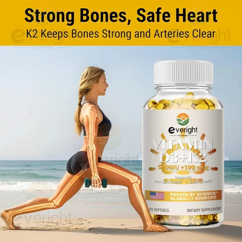 Vitamins D3 + K2 Organic Supplements High Bioavailability - Supports Bone Density Calcium Balance Immunity & Mood Health — image 5