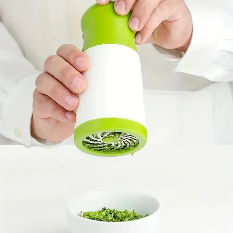 1pc Manual Herb Grinder Spice Mill Parsley Shredder Vegetable Cutter Coriander Mincer Chili and Cilantro Kitchen Tool Gadget — image 3