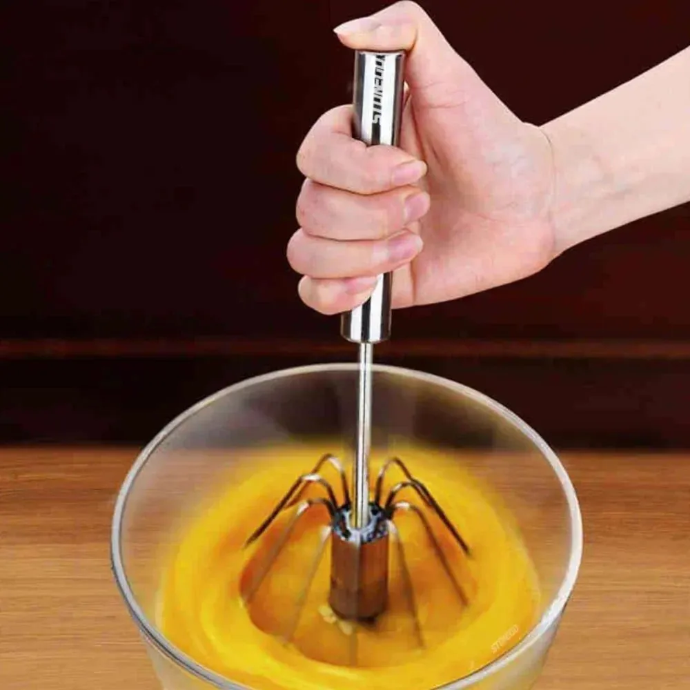 Manual Pressure Rotary Blender Coffee Milk Mixer Handheld Egg Blender Kitchen Baking Cooking Tool — image 5