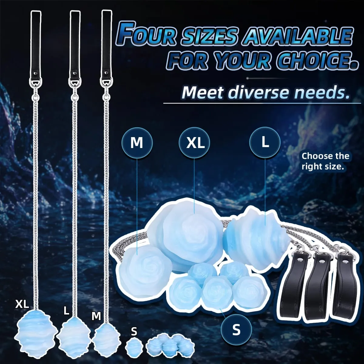 Fantasy Egg Toys With Long Chain Platinum Silicone Anal Plug Eggs Vaginal Balls Sex Toy For Adult Women Men Couple Flirting — image 4