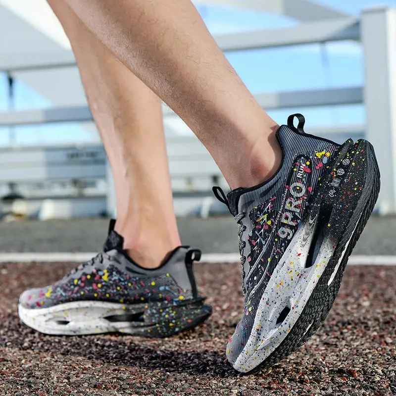 2025 Sneakers Lelaki Baharu Pendarfluor Malam 3.0 Plat Karbon Kusyen Larian Kasut Lari Stabil Kasut Latihan Lantunan Kasut Jog — image 5
