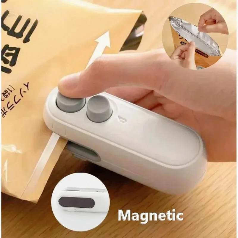 2in1 Plastic Bag Sealer Mini Portable Plastic Bags Sealing Machine Thermal Sealants Handheld Food Storage Packaging Heat Sealer — image 4
