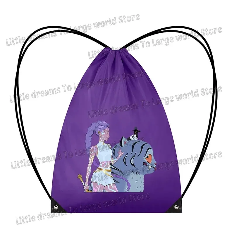 Anime Figure Drawstring Bag Portable Backpack Large Capacity Gym Sports Clothes Organizer Storage Pouch Bundle Pocket Women Gift — image 9