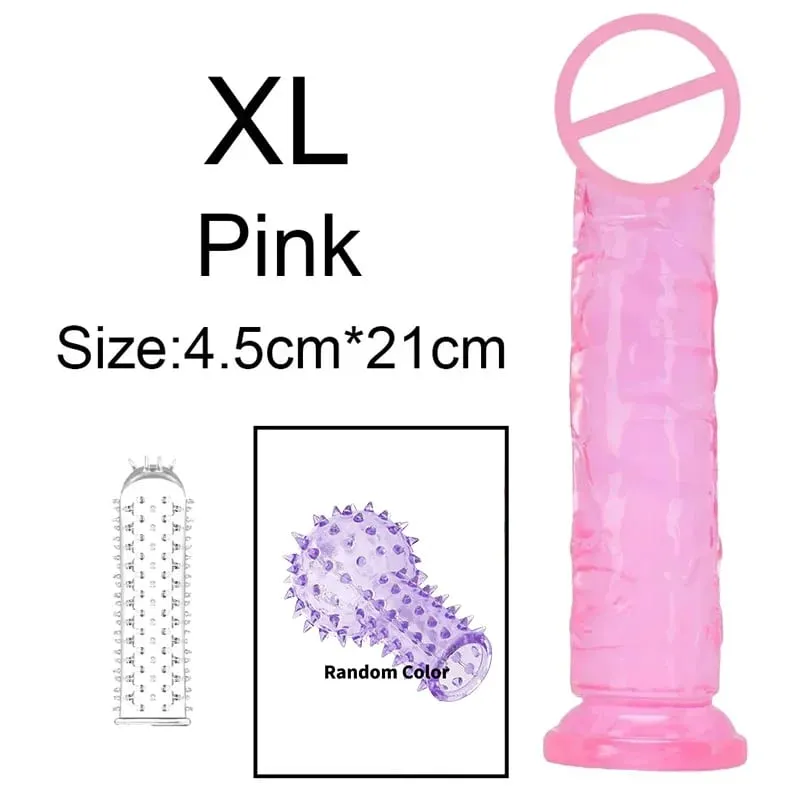 Super Cheap 6 Sizes Realistic Soft Jelly Dildo Butt Plug Anal Plugs Adult Sex Toy for Women and Men Vaginal and Anal Masturbator — image 23