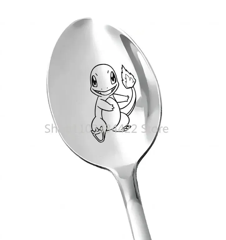 FUNISMPokemon Pikachu Children Spoon Cute Baby Soup Stainless Steel Ladle Home Food for Tableware Spoon Birthday Gifts — image 9