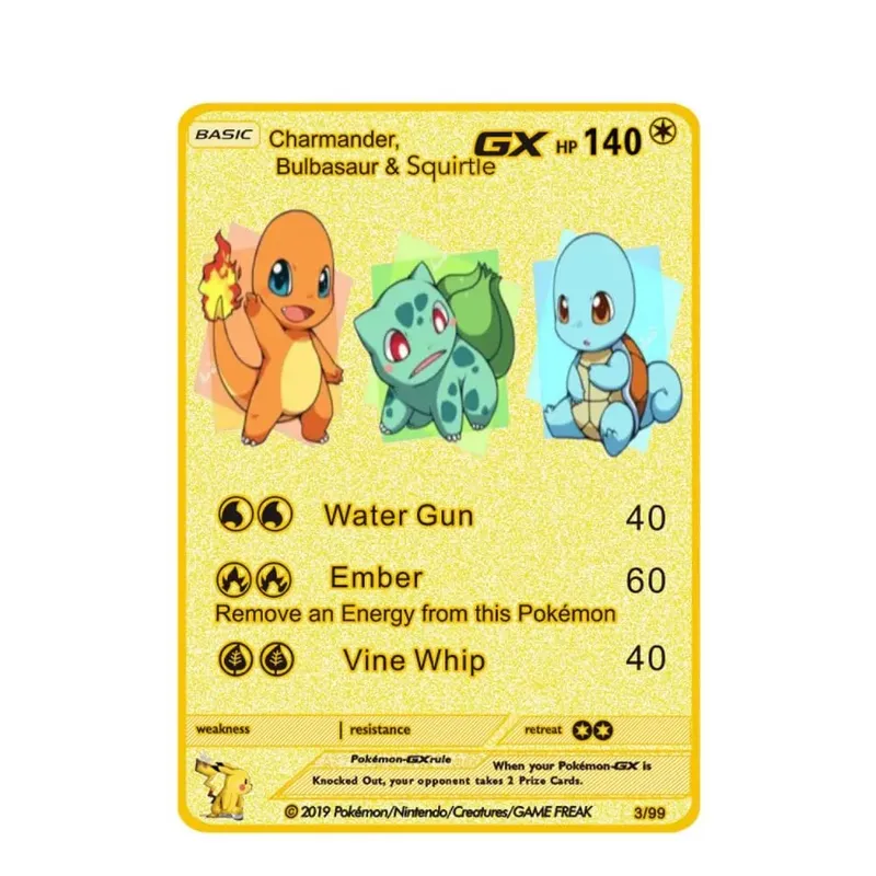 Pokemon Metal Game Collection Card Anime Figure Charizard Pikachu Blastoise Mewtwo Battle Collection Carte Card Toy Gift — image 27