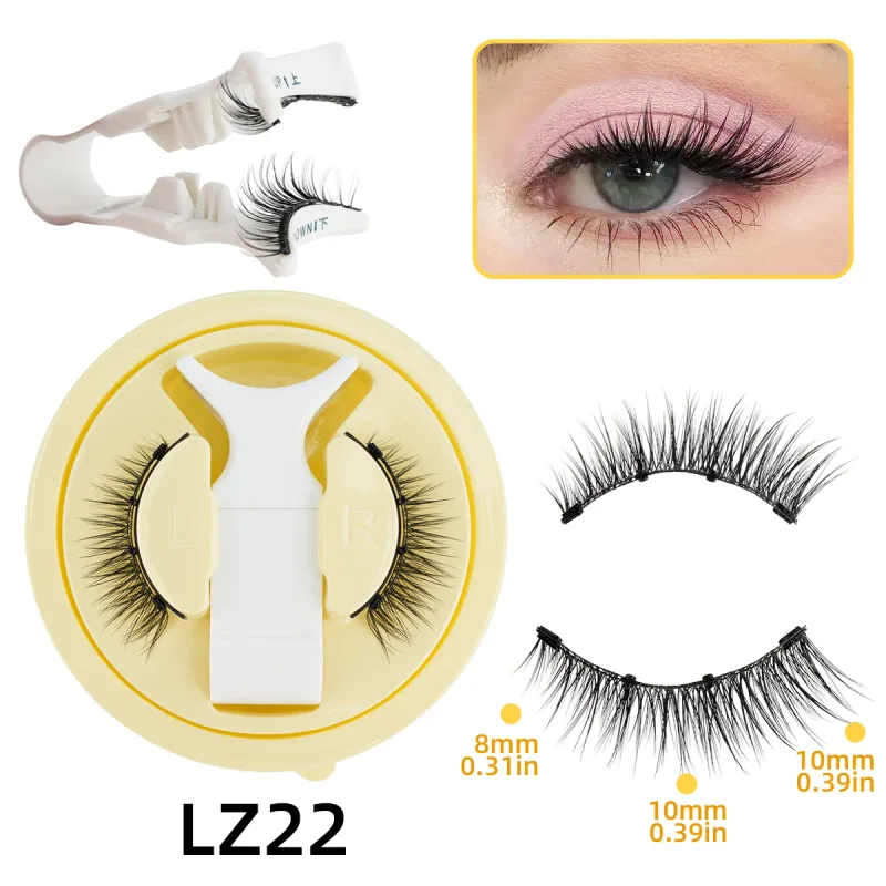 1 Set Magnetic Eyelashes Reusable Cat Eye Magnetic Lash Cosplay Sensitive Eye Friendly Natural Curler False Lashes Make Up Tool