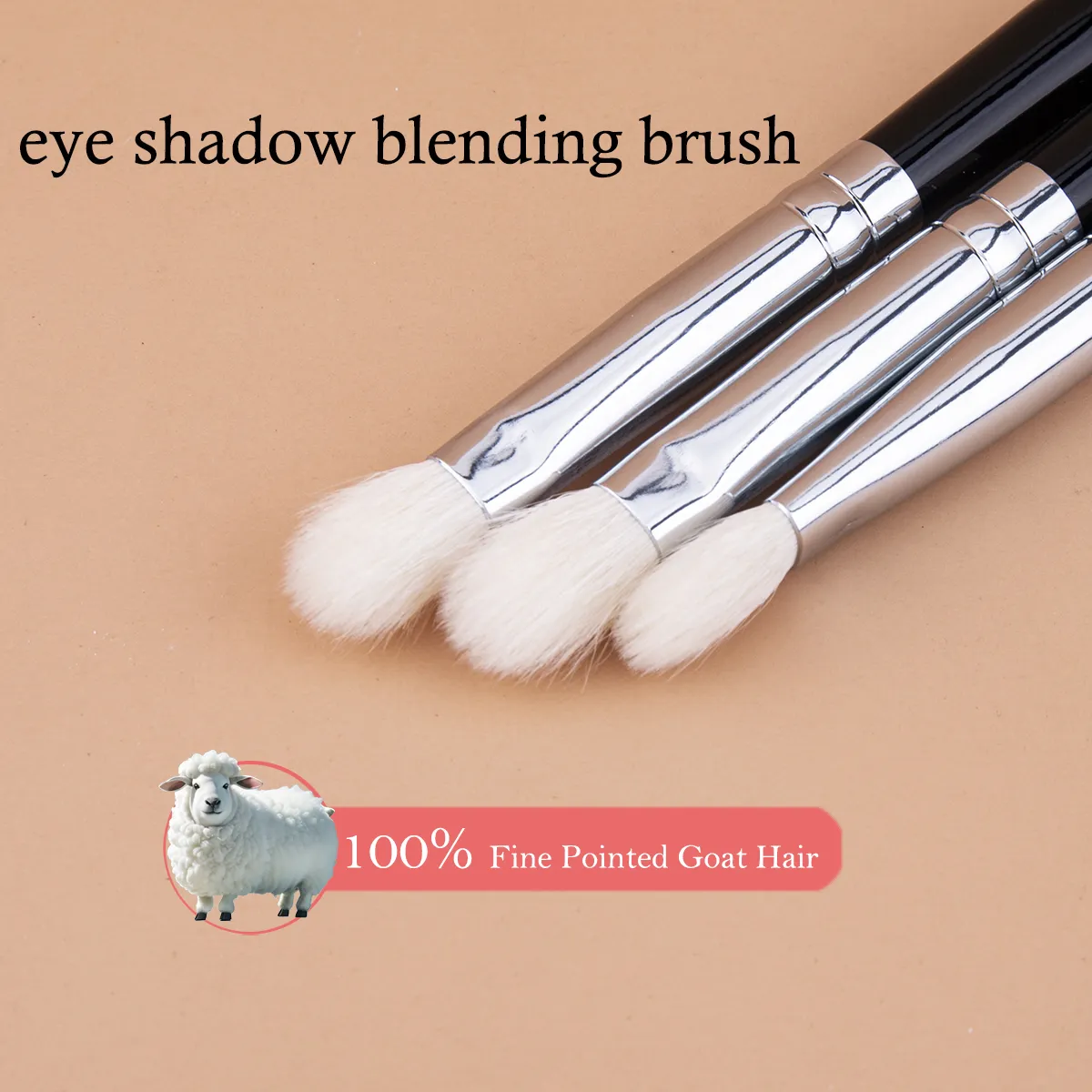 Make Up Eyeshadow Brush 100% Goat Hair Eyeshadow Brush Blending Makeup Brushes Birch Pro Eye Shadow Blending Makeup Tools — image 5