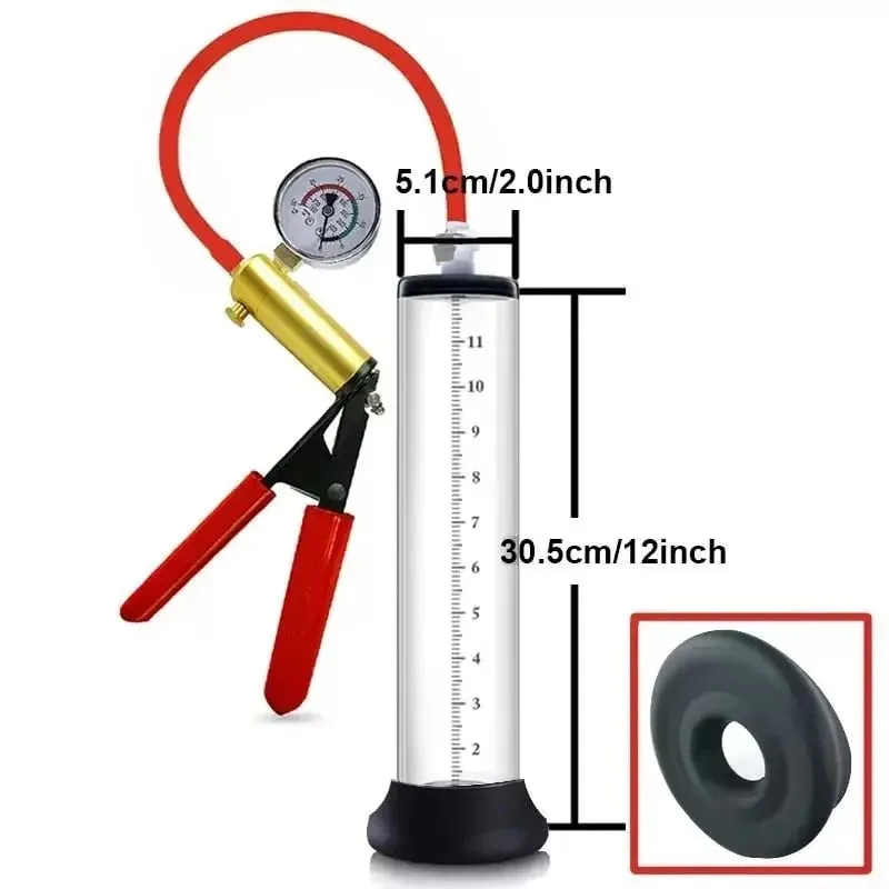 Electric Penis Vacuum Pump with Digital Display Male Enlargement Extender Trainer Rechargeable Adult Masturbation Sex Toy