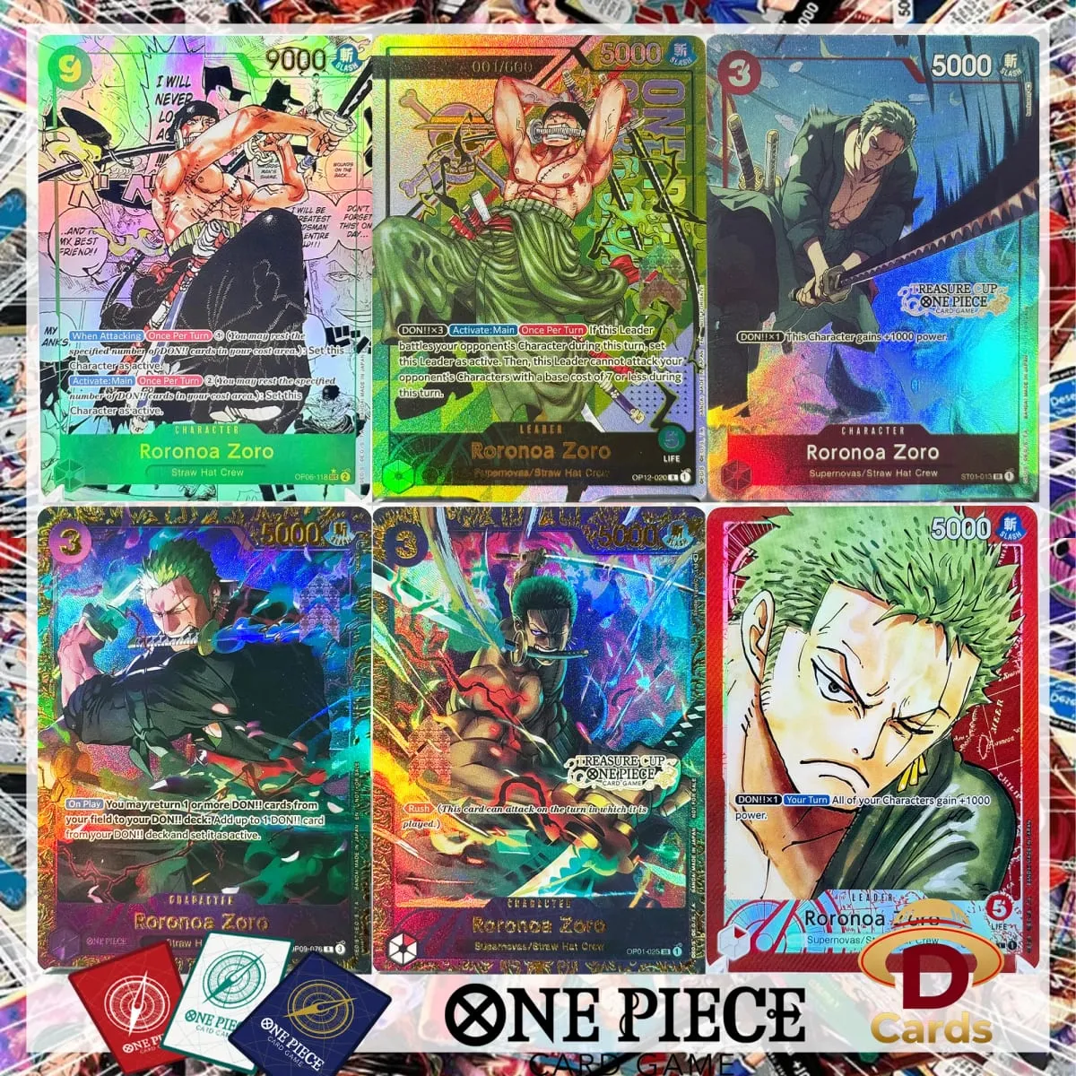 One Piece Roronoa Zoro Series Set Championship Treasure Cup Promo Anime Collectibles DIY Replica Cards Texture Card — image 1