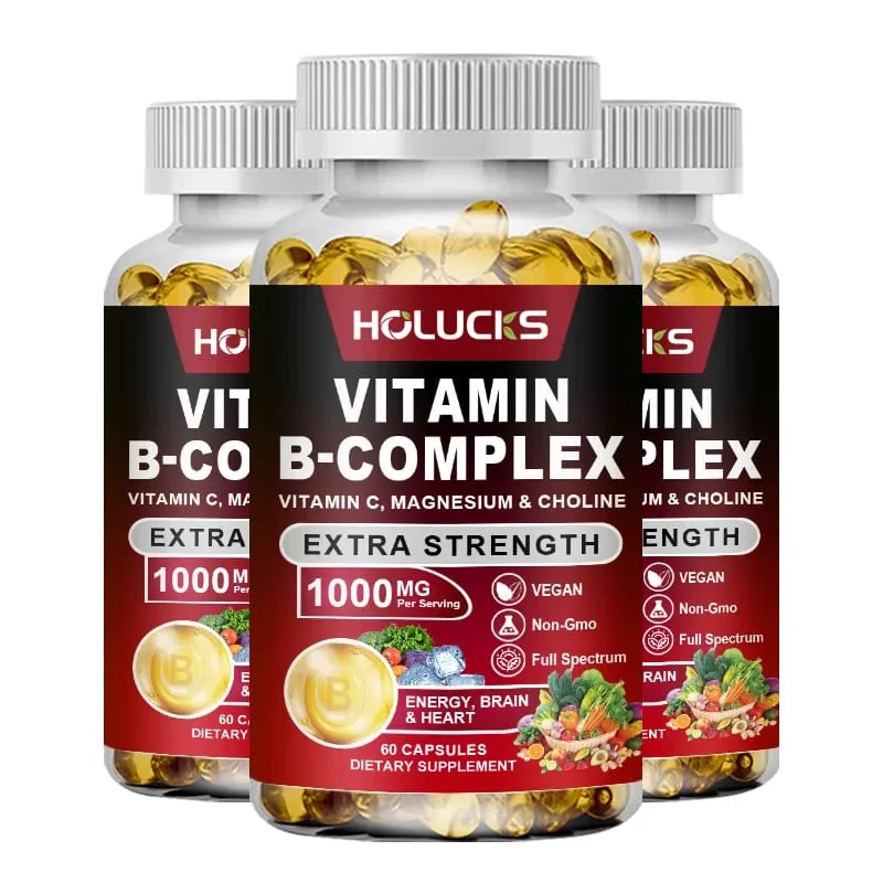 High Absorption B-Complex Capsules with Biotin & Folate Support Mood Balance Immune Skin & Nails Health for Daily Life — image 9