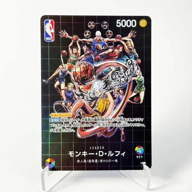 One Piece US College Basketball Luffy Promo Card Straw Hat Crew Anime Collectibles Replica High Quality Cards Foil Texture Card — image 11