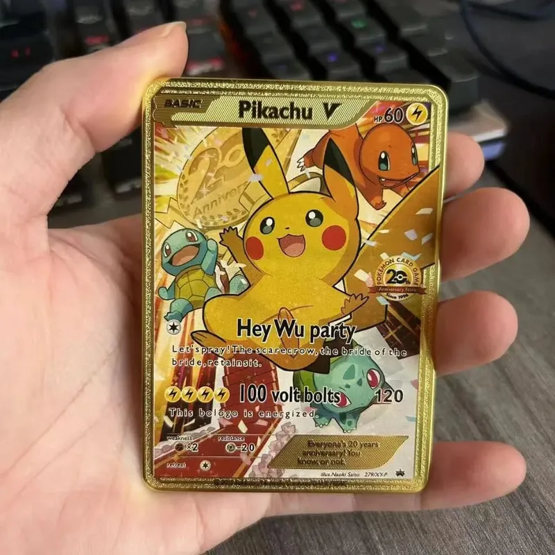 Pokemon Metal Game Collection Card Anime Figure Charizard Pikachu Blastoise Mewtwo Battle Collection Carte Card Toy Gift — image 12