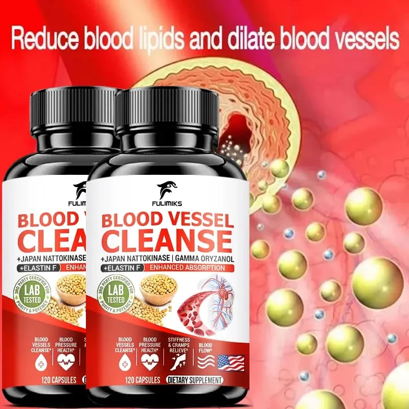 Nililinis ng Daluyan ng Dugo ang mga Kapsul na Naglilinis ng Mga Nababaluktot na Daluyan ng Puso Ang Dugo ay Nagtataguyod ng Pinakamahusay na Sirkulasyon ng Dugo At Pinipigilan ang Mga Muscle Cramp — image 6