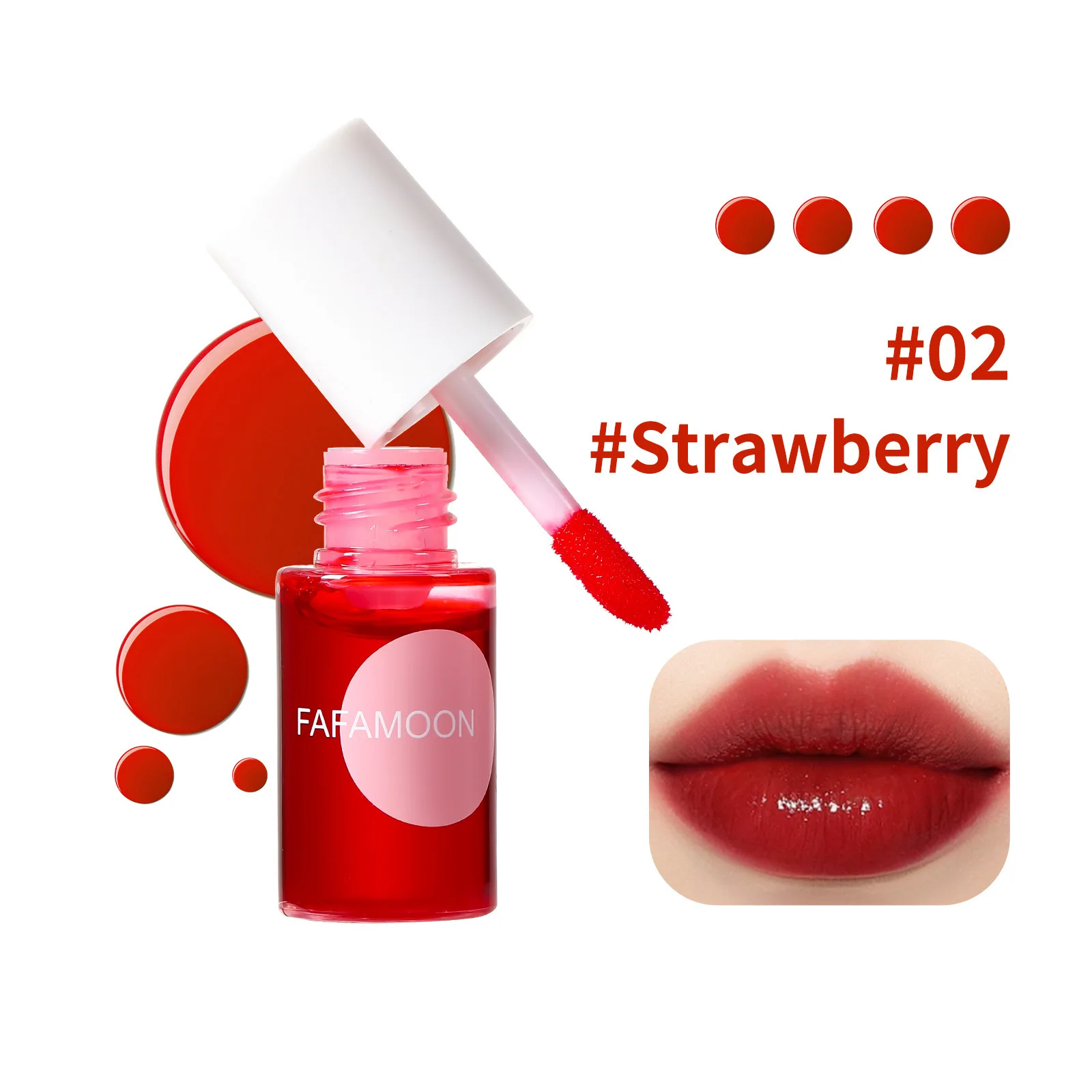 Mini Water Liquid Tint Hydratační lesk na rty Mirror Lip Glaze Dlouhotrvající voděodolná rtěnka Rosered Lip Cheek Rouge Cosmetic — image 8