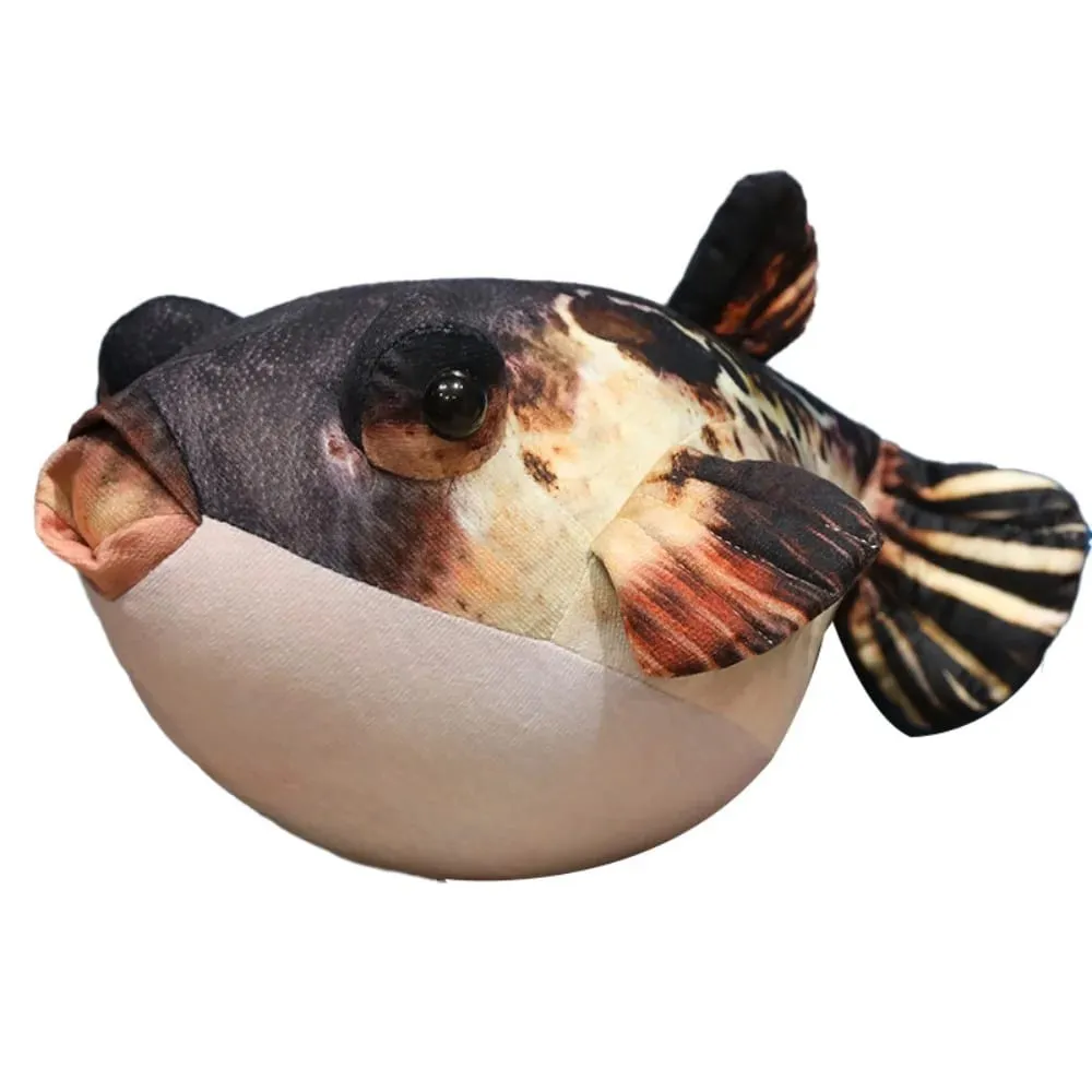 Stuffed Animals Simulation Puffer Fish Back Cushion Sofa Decorative Puffer Fish Pendant Sleeping 20cm