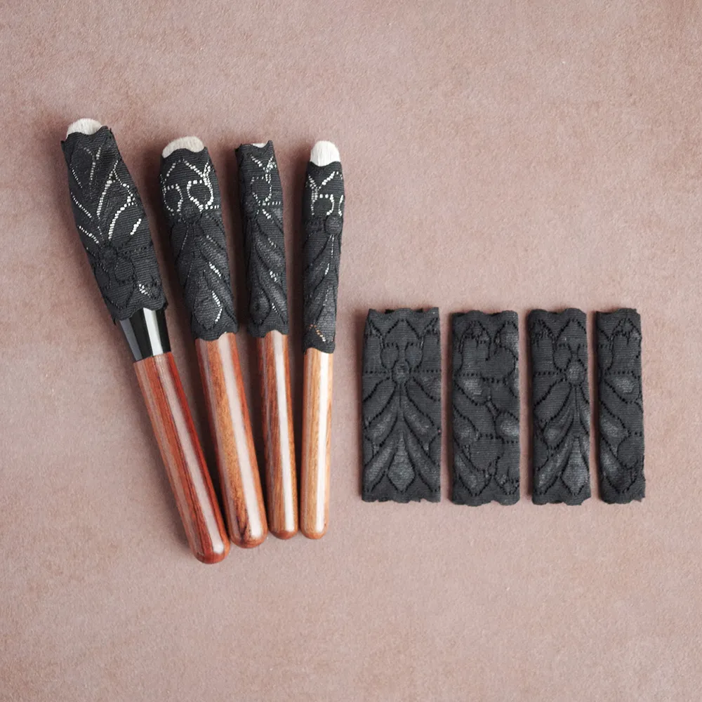 Handmade Makeup Brush Protective Sleeve 10pcs Resilient Lace Make Up Brush Netting Guard Make Up Brushes Protective Sleeve — image 2