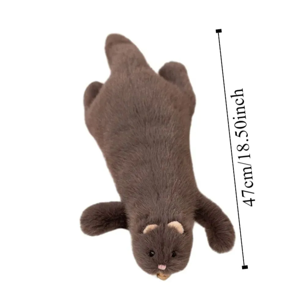 Soft Fluffy Ferret Stuffed Lifelike Appearance Realistic Design Ferret Huggable 47cm Ferret Stuffed Animal Holiday Gifts — image 7