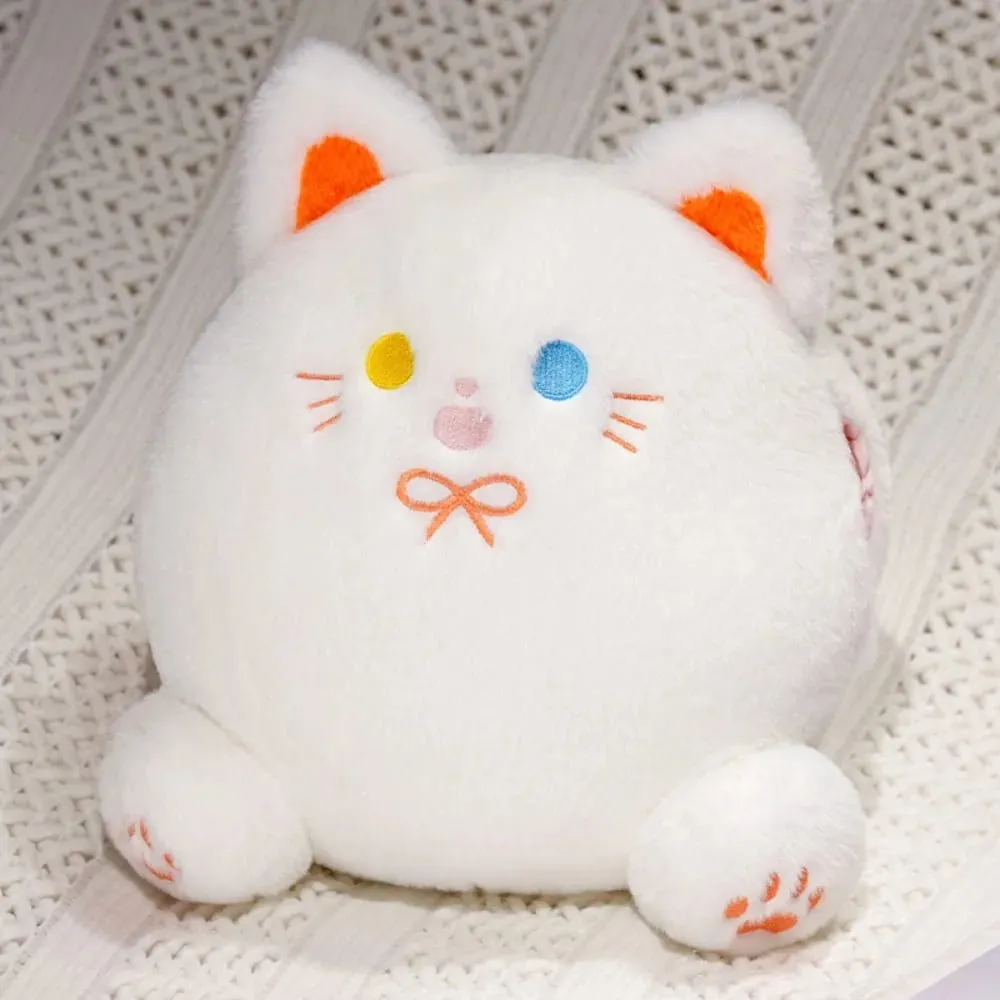 's Accompany PP Cotton Calico Cat with Hand Pocket Smile White Cat Pillow Plump Funny Black Cat Children Girl