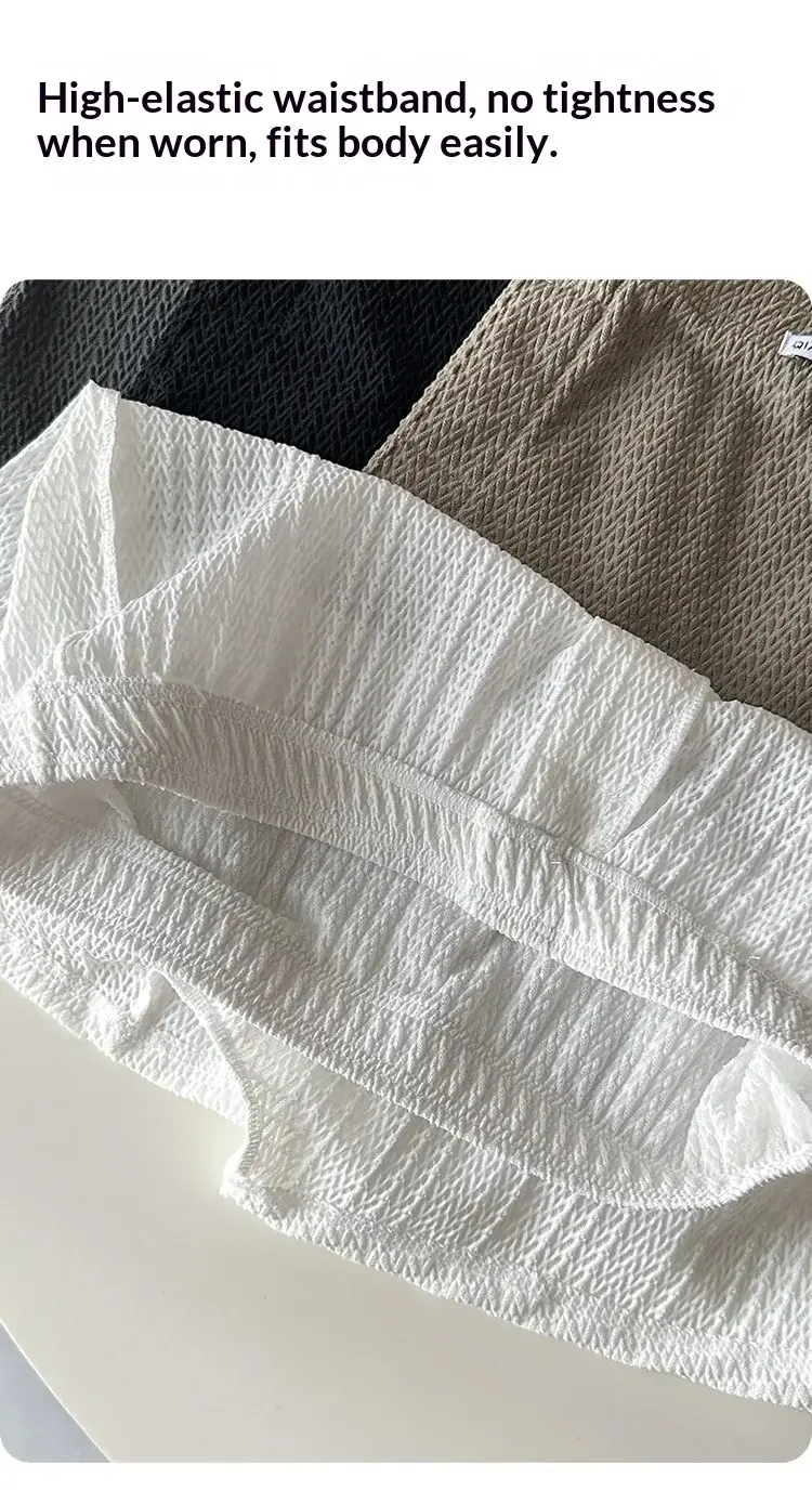 New Men's Ice Silk Jacquard Boxer Shorts, Loose and Breathable, Large Size, Square-Cut, Home Casual Simple Men's Underwear