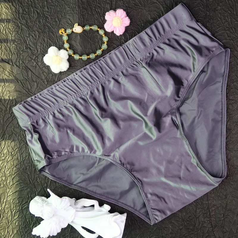 new Mens Briefs Underwear Satin-like Breathable Low-Rise Underpants Male Panties Men's glossy underwear — image 43