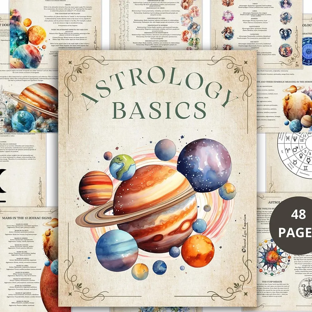 77 Pages Witchcraft Grimoire Pages Book of Shadows Kit with Moon Phases Herbal Lore Spells Gothic Dark Academia Witch Journal — image 17