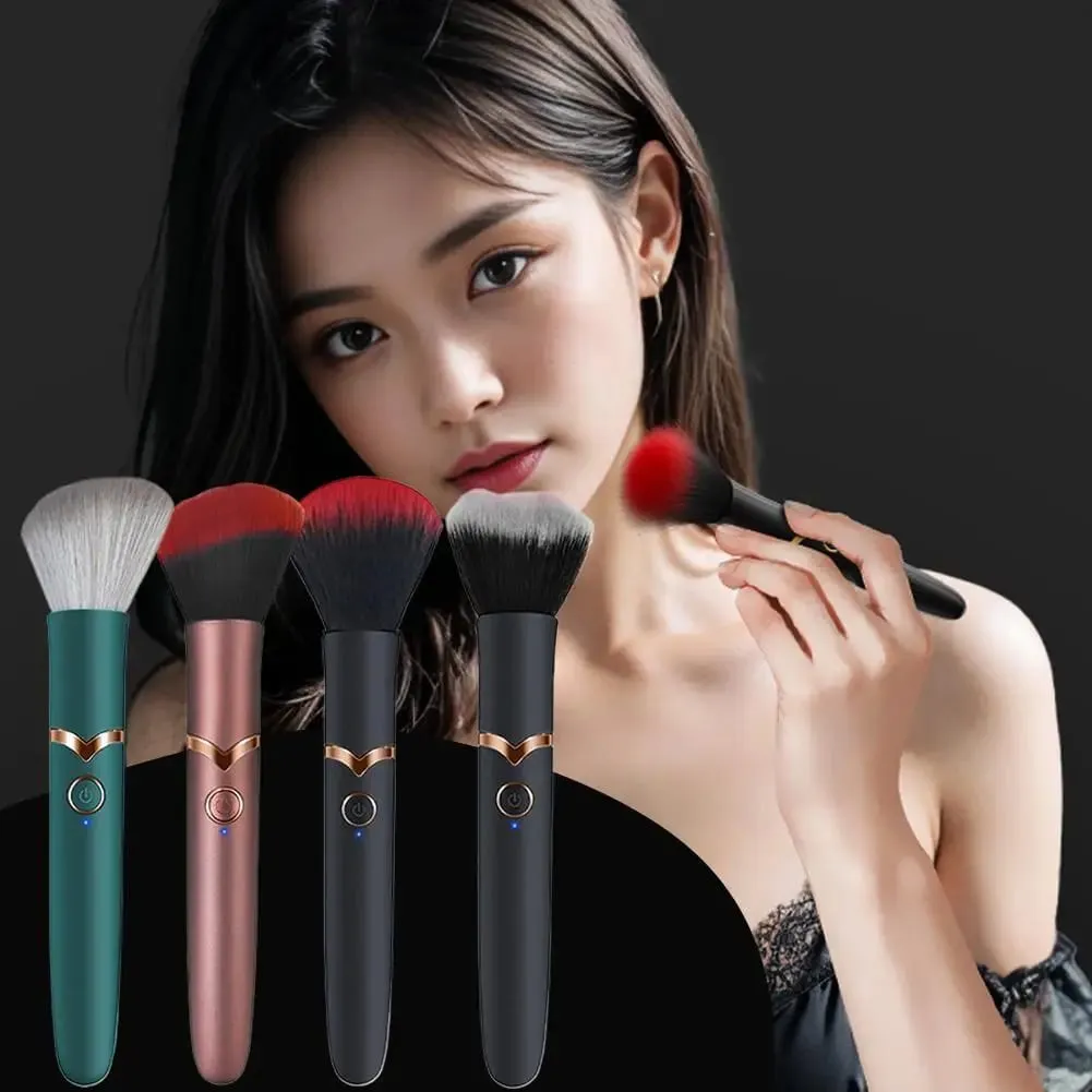 Electric Makeup Brush Foundation Brush Vibration Makeup Brush Portable Rechargeable Cosmetic Brush Detail Makeup Tools — image 6