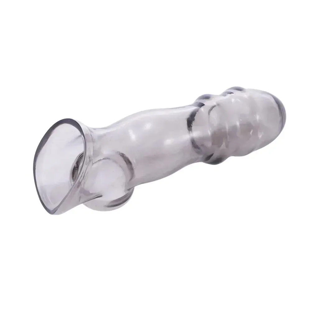 Manchon de pénis adulte à haute élasticité, extension de coq, préservatifs réutilisables et plus sûrs, jouet sexuel pour Couple et homme, outils de retardement de l'éjaculation — image 3