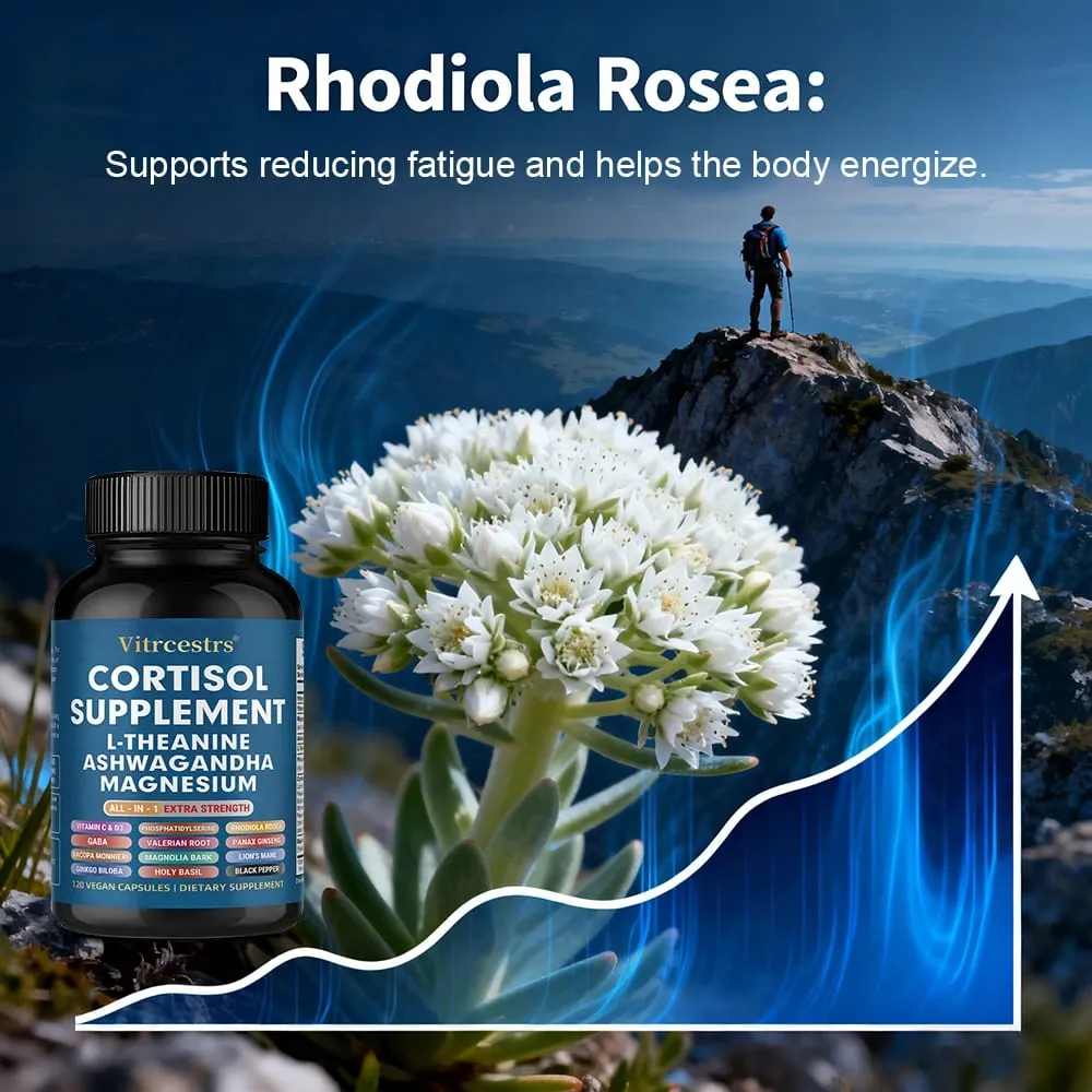Cortisol Complex Capsules with Ashwagandha L-Theanine & Magnesium Stabilize Mood Supports Relaxation Calm & Daily Wellness — image 6