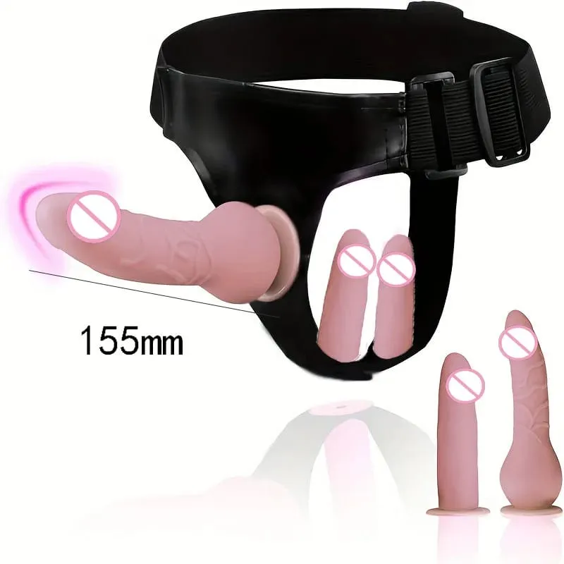 Adjustable Silicone Strap On Dildo Harness Long Slim Pegging Dildo Panties for Women Men Couples Soft Flexible Strap-on Sex To — image 12