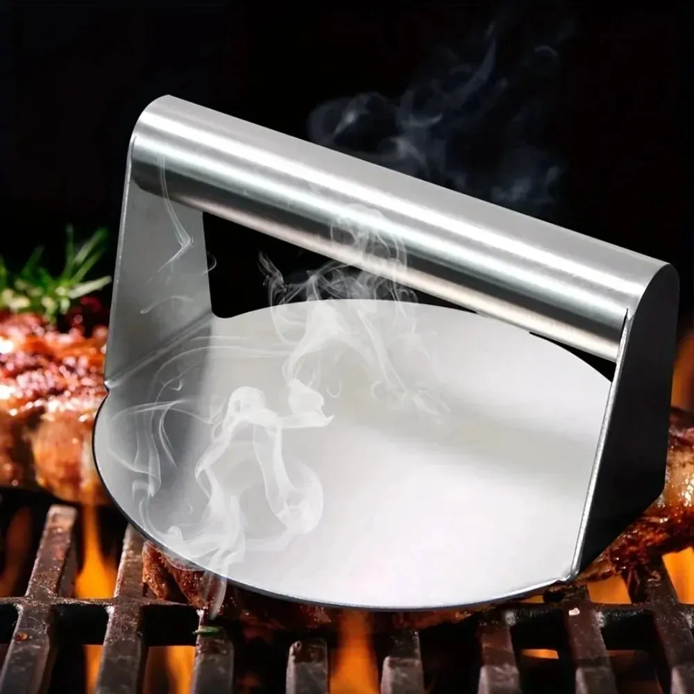 New Stainless Steel Smash Burger Press | Heavy Duty Patty Maker & Smasher Mold for BBQ Grilling Kitchen (Non-Stick) — image 2