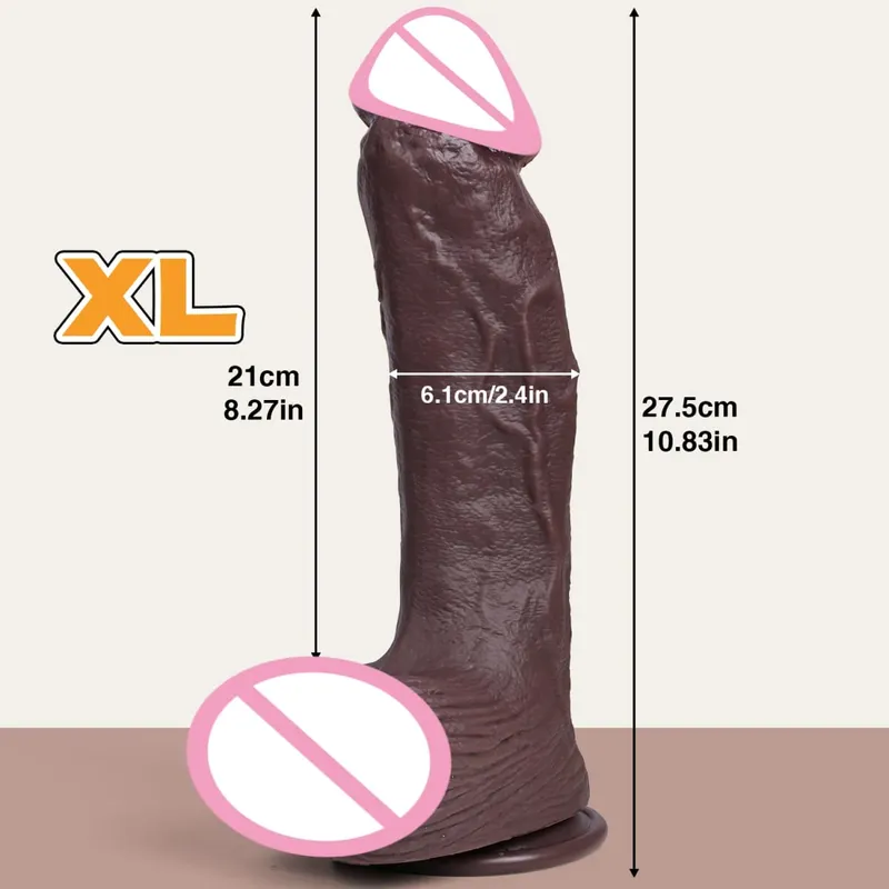 Huge Realistic Dildo Double Layer Silicone Penis Soft Big Cock 2 Colors 4 Sizes For Women Masturbation Sex Toys Adult supplies — image 10
