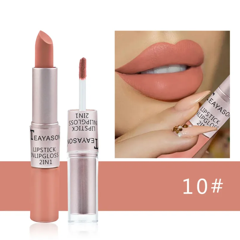 Mat flydende læbestift Vandtæt Non Transfer Long Wear Pink Lip Gloss Tint Fugtgivende Makeup til Kvinder Damer — image 14