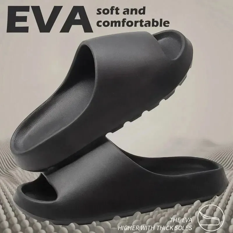 Unisex Ev Ayakkabıları Kaymaz kalın Yumuşak Platformu Slayt Sandalet Kadın Erkek Kapalı Açık Duş Banyo Terlik Yetişkin için — image 3