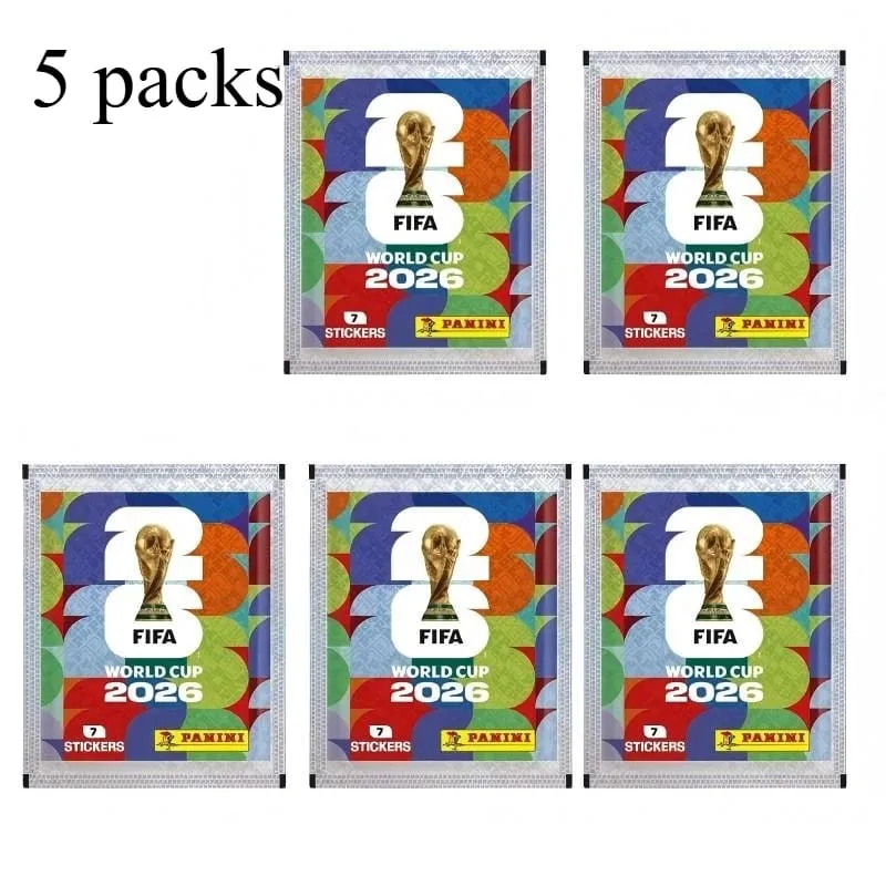 Collection officielle d'autocollants Panini de la Coupe du monde 2026 Jeux de cartes mystère Joueur de football à collectionner Pack aveugle Cadeau souvenir pour fan. — image 6