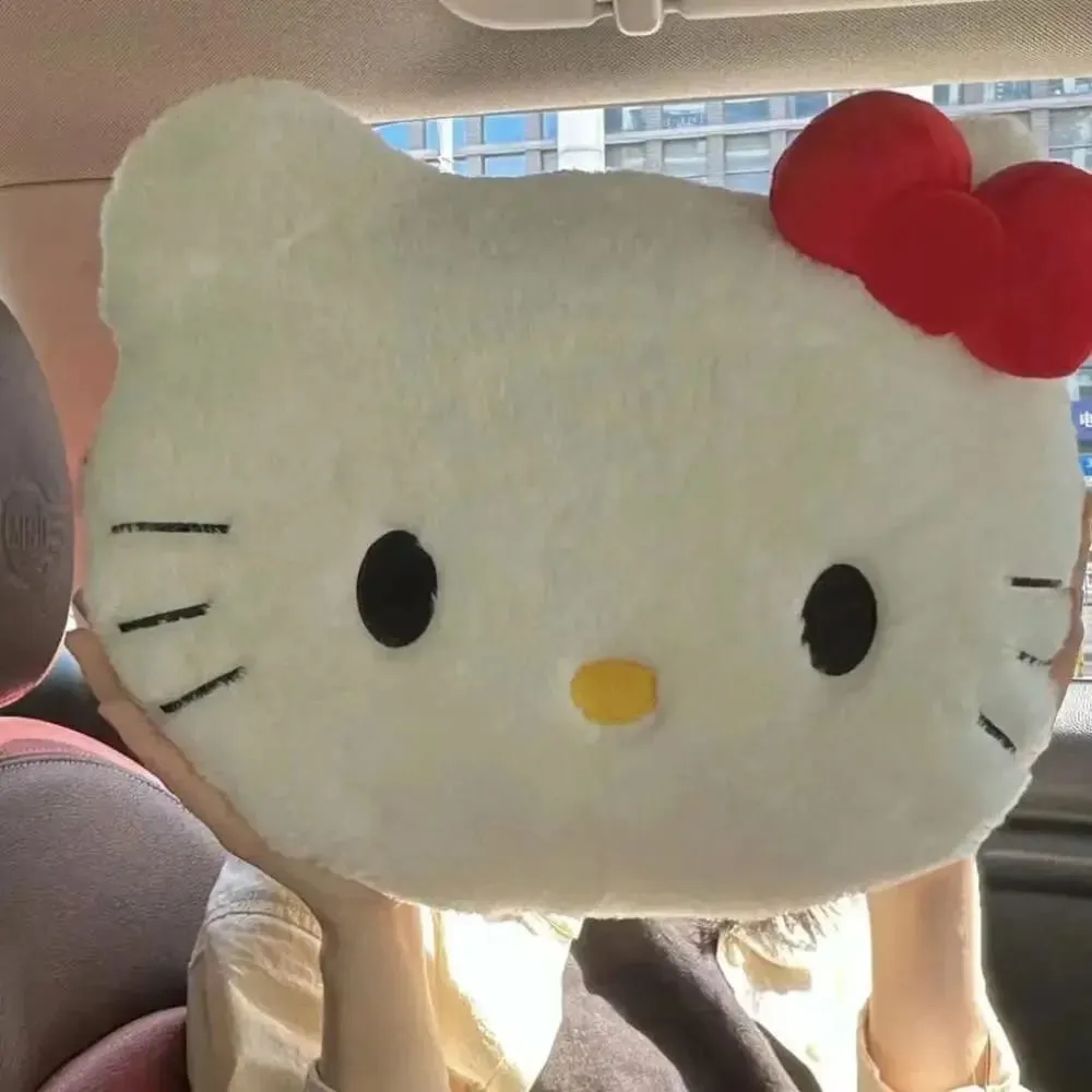 Anime Sanrio Hello Kitty Cute Cartoon Head Plush Pillow Sofa Bedside Cushion Car Cushion Nap Pillow Birthday Gifts for Girl — image 6