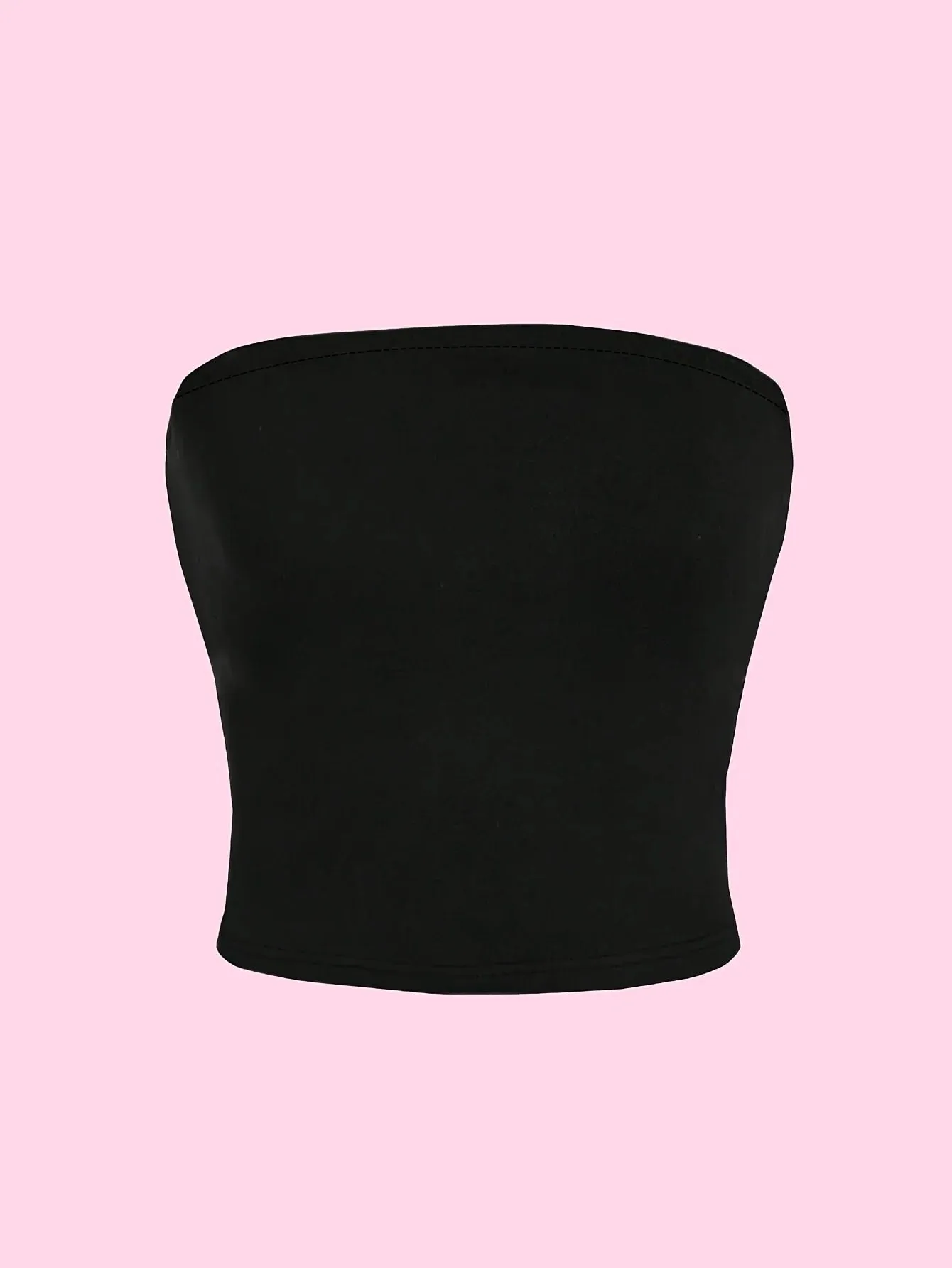Y2k Solid Color Women'S Top Crop Top Strapless Tube Top Suitable for Spring and Summer Streetwear 90s Vest Casual Clothes — image 6