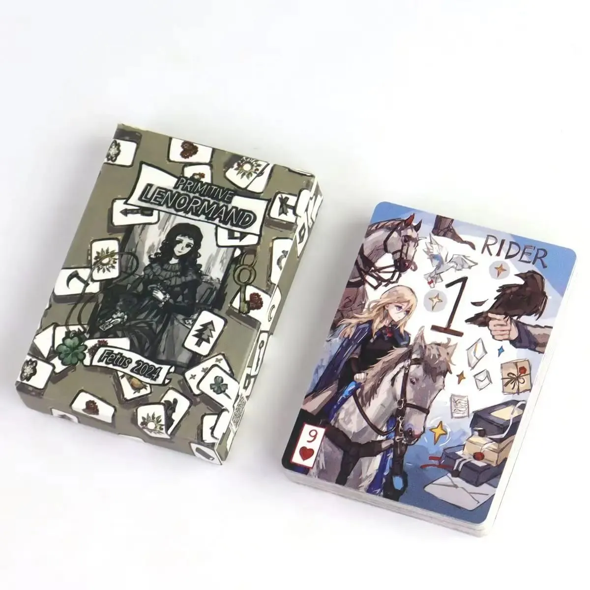 42 Uds. Tarjetas Lenormand para principiantes sistema primitivo Lenormand Deck Rana 9*6cm