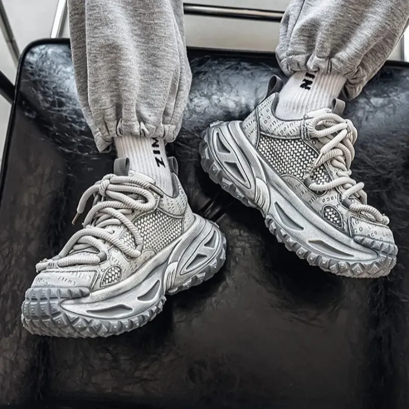 Shoes for Men Mesh Breathable Platform Sneakers Light Luxury High-end Casual Men Shoes Trend Comfort Men Shoes Кроссовки Мужские