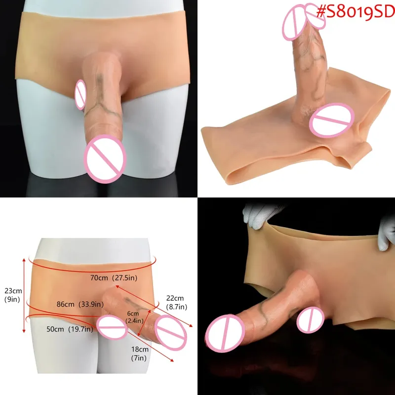 Black Nude Strapon Big Realistic Ejaculation Dildo Silicone Squirting Panties With Simulated Solid Penis Sex Toy For Women