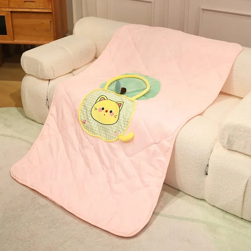 Apple Plush Pillow Cat Stuffed Cushion Kawaii Soft Sofa Cushion Air Conditioning Blanket Throw Pillow Adorably Birthday Gifts — image 6