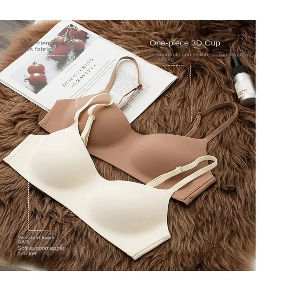 Soft Comfort Wireless Bra Breathable Fabric Elastic Material Push Up Bra Thin Cup Non-Wire Seamless Bra Lingerie Beauty — image 2