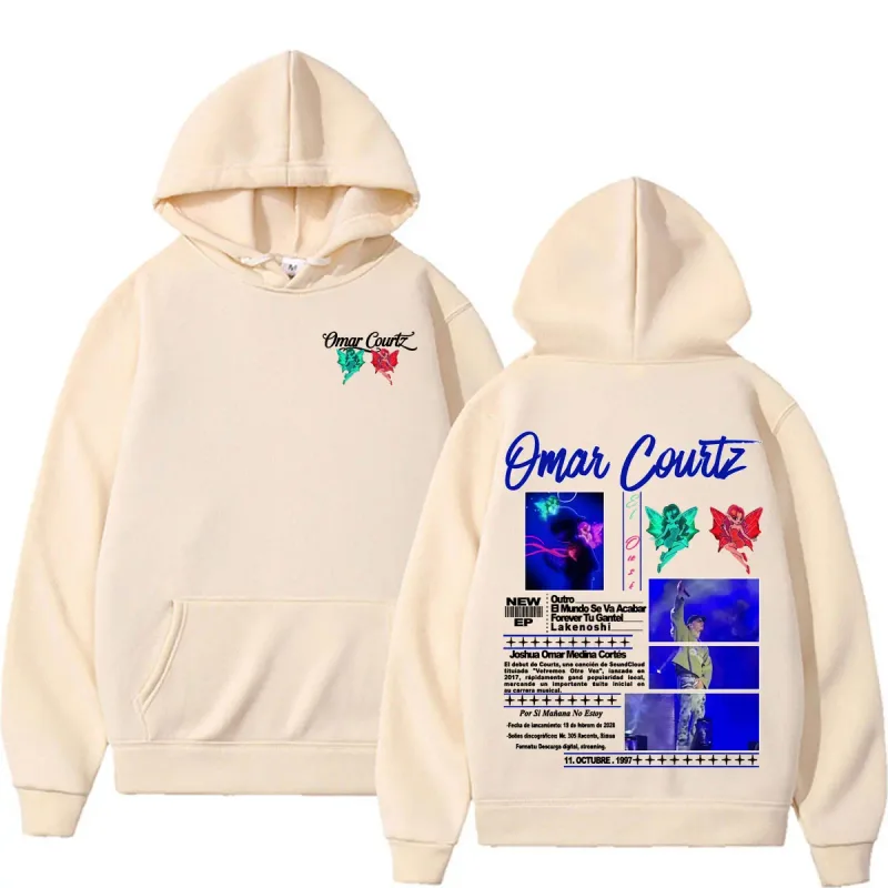 Omar Courtz Por Si Manana No Estoy Tour Merch Hoodies Men Women Fashion Aesthetics Hip Hop Sweatshirts Casual Cozy Fleece Hoodie — image 5