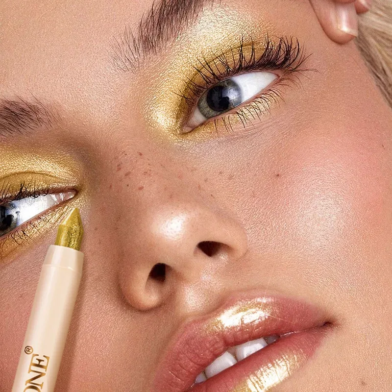 1PC Pearlescent Eyeshadow Sticks High Pigmented Eyeshadow Pencil Glitter Waterproof Long-Lasting Eye Makeup Non-Smudged