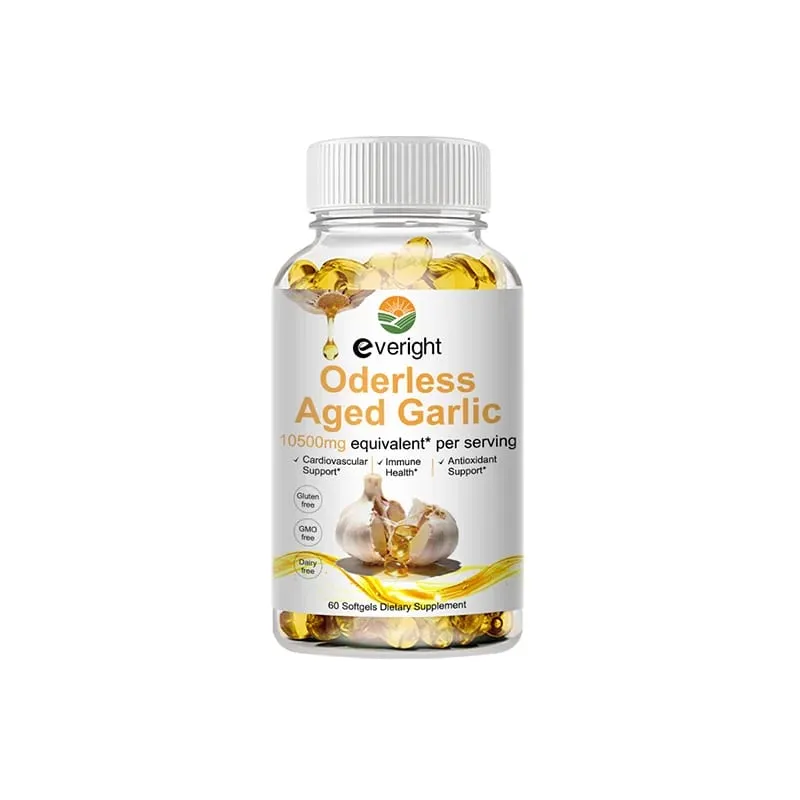 Aged Garlic Extract Capsules – Odorless Formula with Magnesium Chromium B1 & B9 – Supports Immune Heart & Cardiovascular Heal