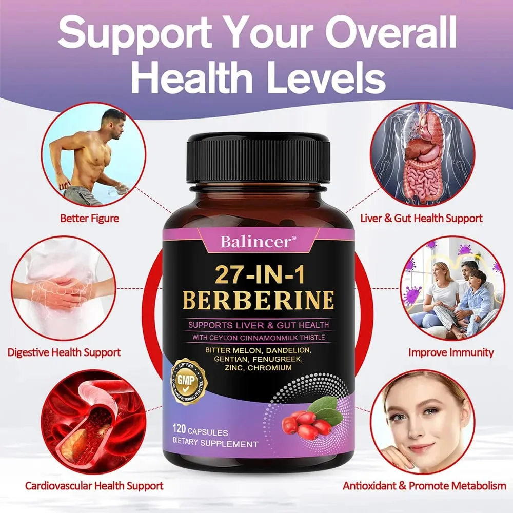 Berberine with Ceylon Cinnamon Supplement - Extra Strength for Immune System Digestive Health & Energy Production — image 4